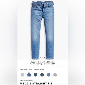 Women’s Levi’s Wedgie Straight Fit Jazz Jive Sound - Medium Wash Size 29/38